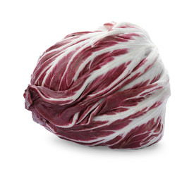 Fototapeta premium Fresh ripe red cabbage isolated on white