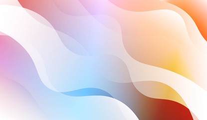 Template Abstract Background With Curves Lines. Design For Cover Page, Poster, Banner Of Websites. Vector Illustration with Color Gradient.