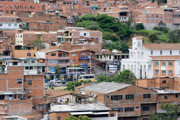 Medellin, Antioquia, Colombia. September 16, 2009: Panoramic of San Cristobal