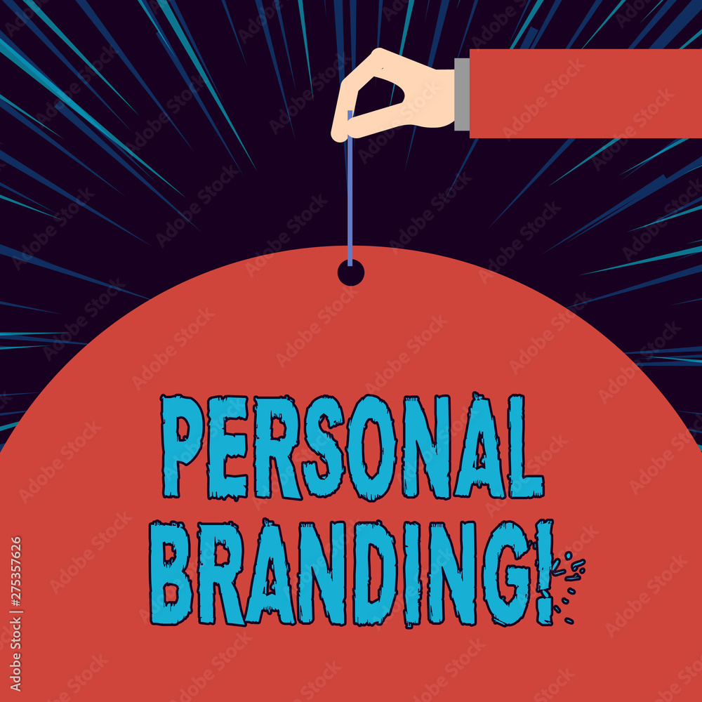 Fototapete Text sign showing Personal Branding. Business photo showcasing process of creating a recognizable professional name
