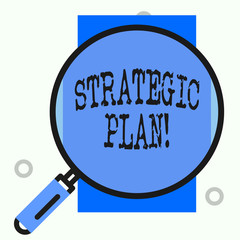 Text sign showing Strategic Plan. Business photo showcasing analysisagement activity that is used to set and focus priorities