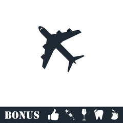 Fototapeta na wymiar Airplanes icon flat