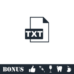 TXT file icon flat