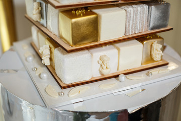 Sweet beautiful cake and other sweets for a child's birthday