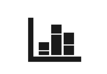 stacked bar chart icon in simple style