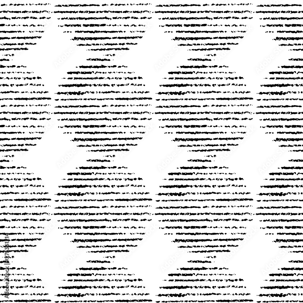 Poster vector seamless pattern. repeatable texture with black ink drawn strokes in circle shape. artistic m