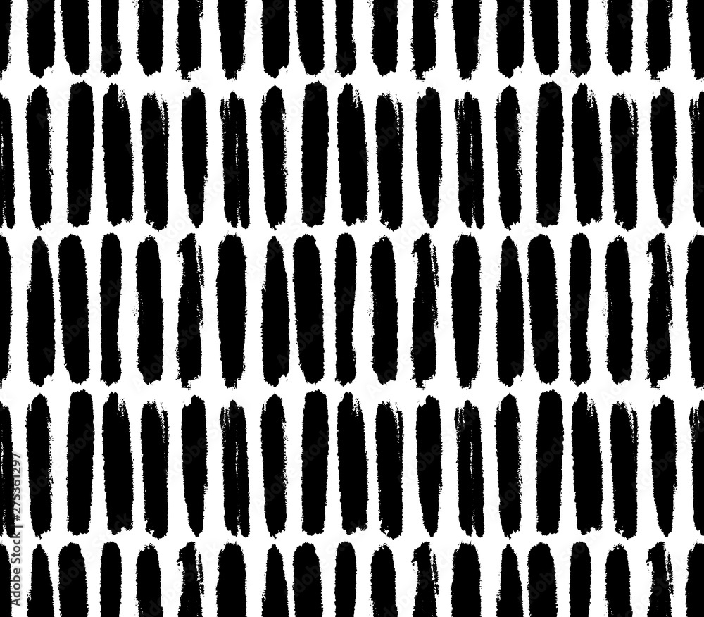 Poster vector seamless pattern. repeatable texture with black ink drawn strokes. artistic monochrome backgr