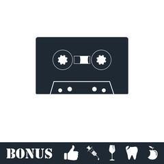 Cassette icon flat