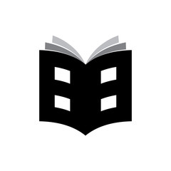 3D Book with letter BB logo design vector