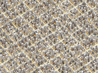 Techno mega city; urban and futuristic technology concepts, original 3d rendering