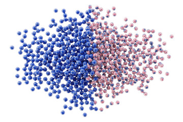 Political relationships between Europe and USA, original 3d rendering