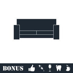Bed icon flat