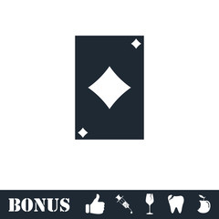 Playing card icon flat