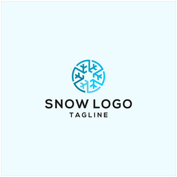snow logo illustration vector icon