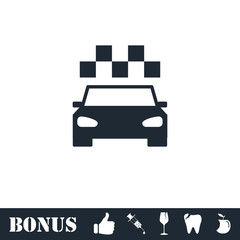 Taxi icon flat