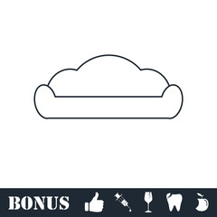 Fototapeta premium Sofa icon flat