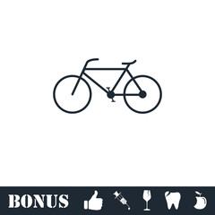 Bicycle icon flat