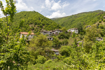 Fototapeta na wymiar Village of Kosovo with nineteenth century houses, Bulgaria