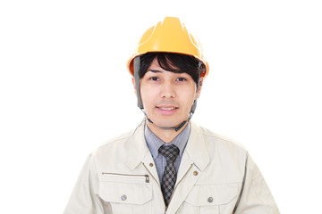 笑顔の労働者