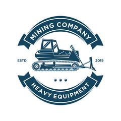 Dozer logo for work or heavy equipment rental