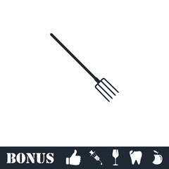 Pitchfork icon flat