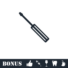 Screwdriver icon flat