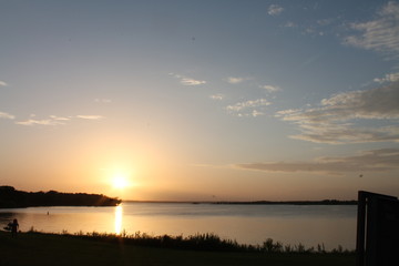 sunset on the lake