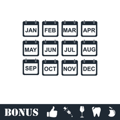 Calendar icon flat