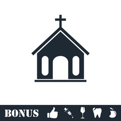 Church icon flat
