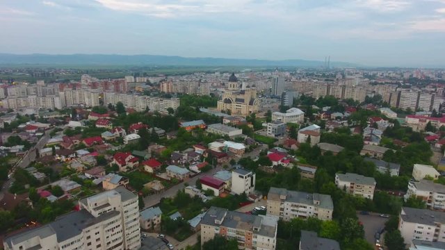 Aerial view of bacau city, Romania