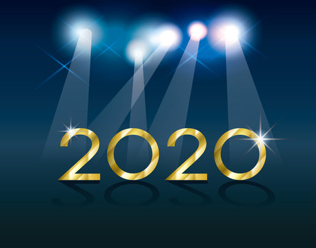 New Year 2020 Logo Design, Spotlight