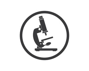 microscope logo icon vector illustration design