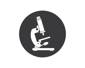microscope logo icon vector illustration design