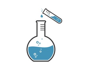 laboratory icon logo vector illustration design