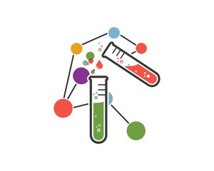 laboratory icon logo vector illustration design
