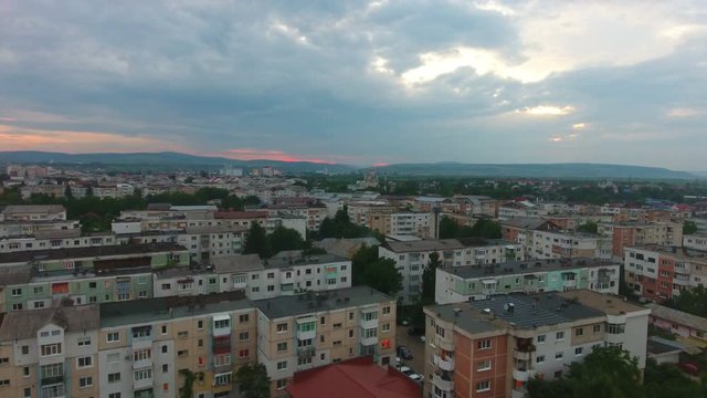 Aerial view of bacau city, Romania