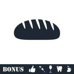 Bread icon flat
