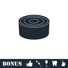 Tin can icon flat