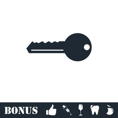 Key icon flat