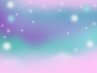 Unicorn Marble Galaxy Print pattern. Pastel clouds and sky with bokeh . Cute bright candy background . Concept for montage yours product or presentation for girl .Princess style. 