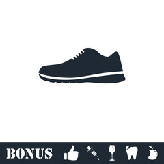 Sneakers icon flat