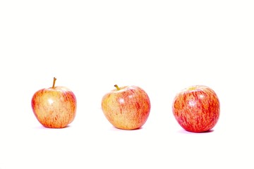 red apple  on white background