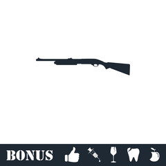 Shotgun icon flat