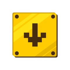 Obraz premium Golden block with arrow symbol