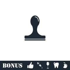Stamp icon flat