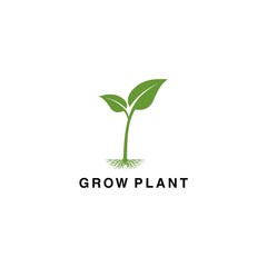grow plant logo design