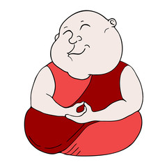 funny man meditating