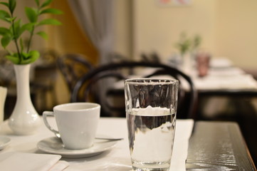 Coffee and tea with sweets