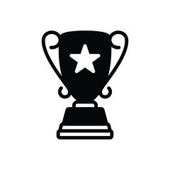 Black solid icon for top award