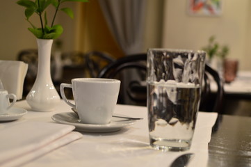 Coffee and tea with sweets